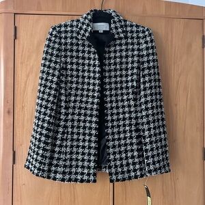 Tahari Black and White Checkered Blazer